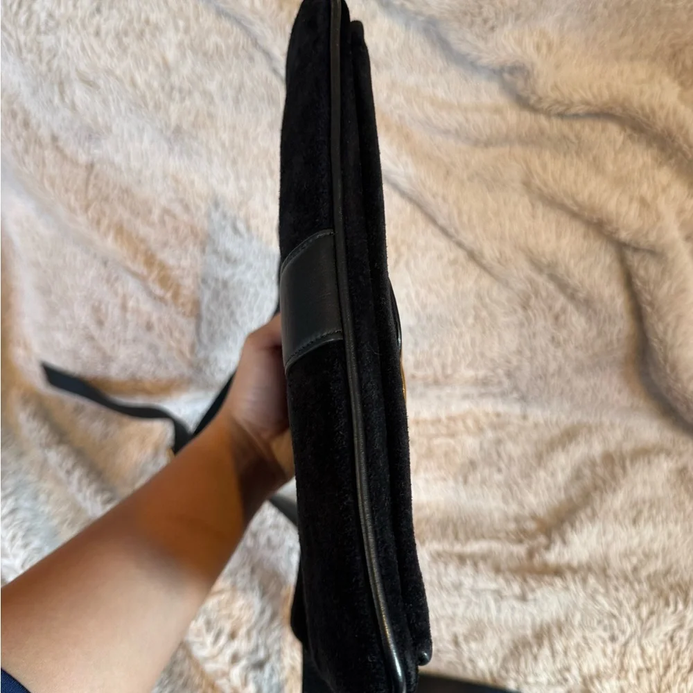 Gucci Suede Medium Arli Crossbody Bag with Iconic GG Hardware